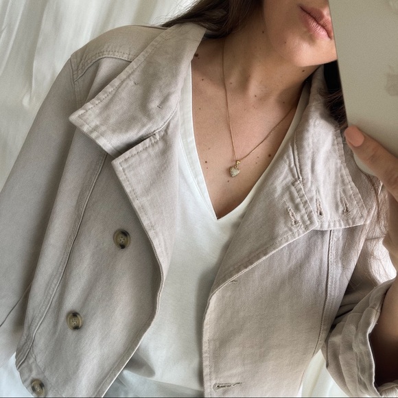 ELLIOT CROPPED JACKET — In Beige - Picture 3 of 11